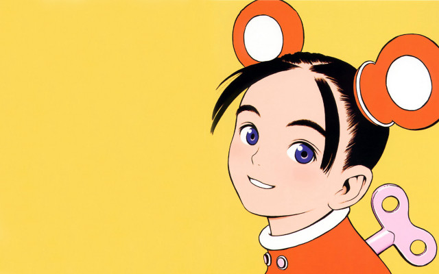 Boy scissors hair redshirt cartoon free wallpaper for desktop - medium preview image