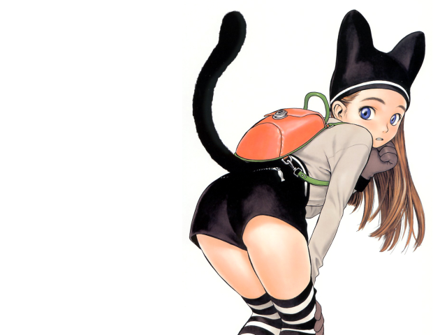 Woman cat costume backpack cat free wallpaper for desktop - medium preview image