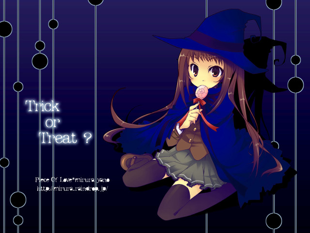 Girl witch candy halloween solo free wallpaper for desktop - medium preview image