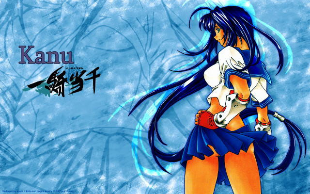 Kanu eizan kikukawa anime blue free wallpaper for desktop - medium preview image