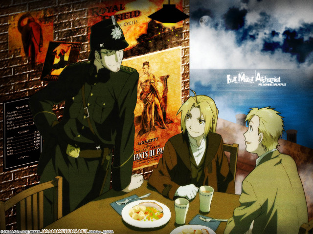 Anime couple food drinks brickwall free wallpaper for desktop - medium preview image