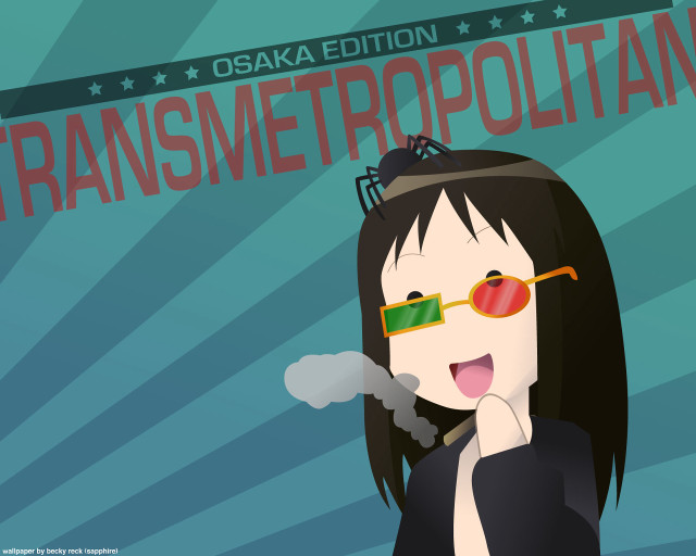 Transmetopultian anime style woman sunglasses free wallpaper for desktop - medium preview image