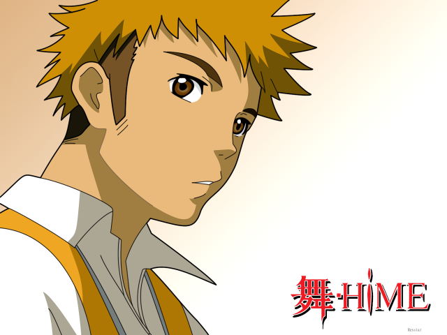 Eizan kikukawa yellow hair white free wallpaper for desktop - medium preview image