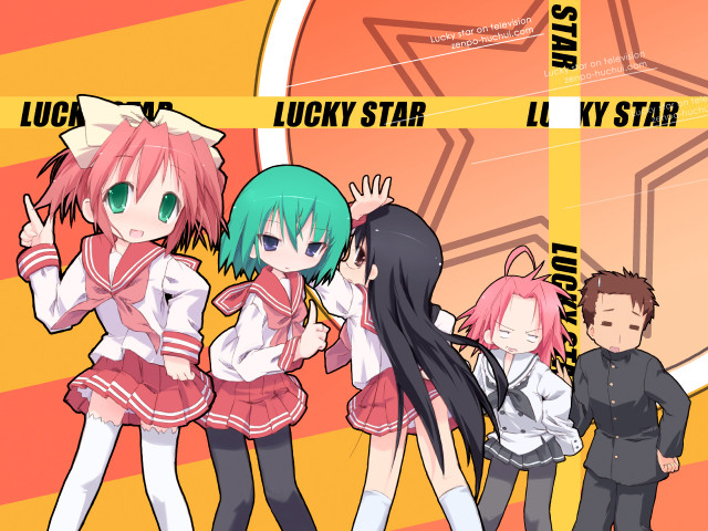 Lucky star anime girls star free wallpaper for desktop - medium preview image