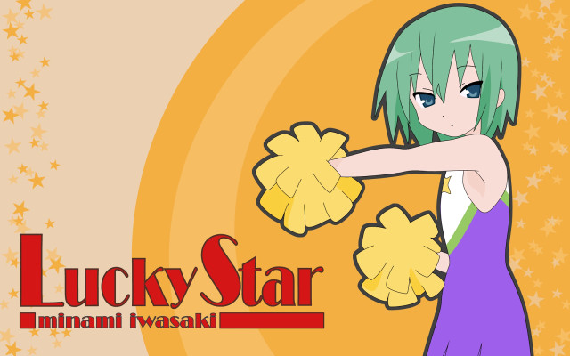 Cartoon greenhair yellowflower star background free wallpaper for desktop - medium preview image