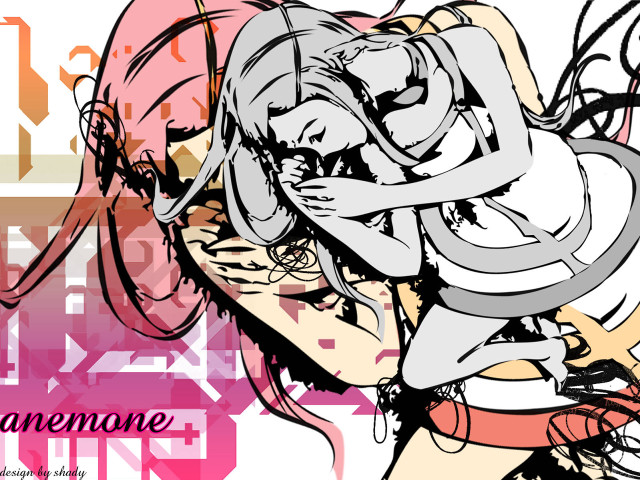 Woman hugging woman pink love free wallpaper for desktop - medium preview image