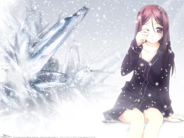 Snow woman gothic plane winter free wallpaper for desktop - medium preview image