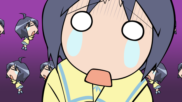 Cartoon girl expressions group rayonism free wallpaper for desktop - medium preview image