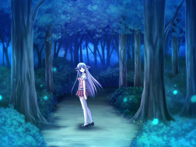 Forest path bamboo light holography free wallpaper for desktop - medium preview image