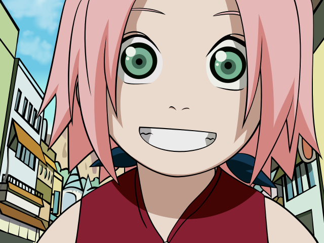 Pink haired girl green eyes #3 free wallpaper for desktop - medium preview image