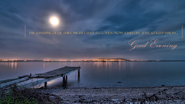 Pier lake cloudy sky full free wallpaper for desktop - medium preview image