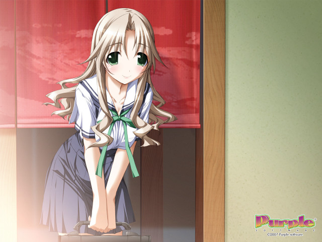 Anime girl red room school free wallpaper for desktop - medium preview image