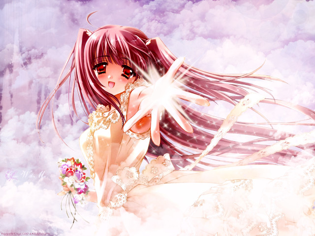 Girl cloud star wedding dress free wallpaper for desktop - medium preview image