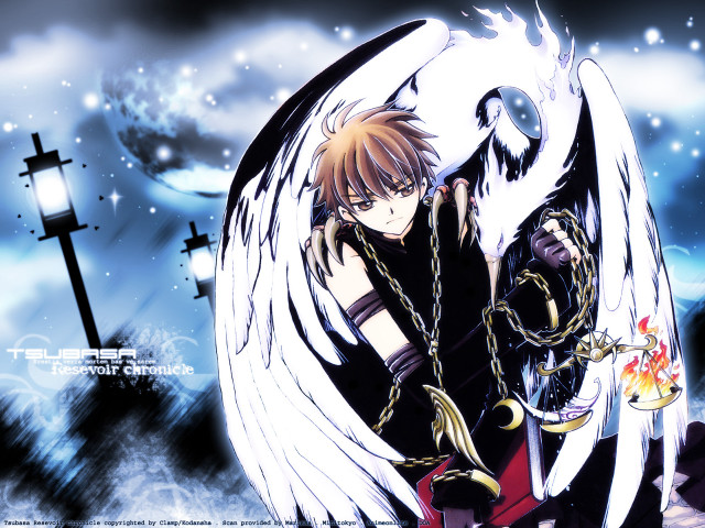 Anime wings sword snowy cross free wallpaper for desktop - medium preview image