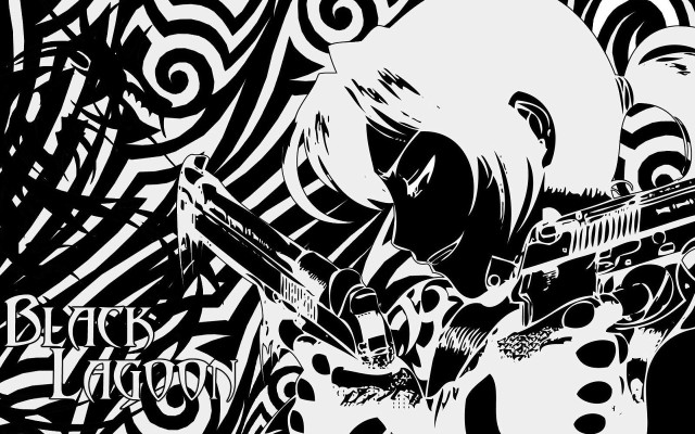 Woman gun swirls ink comic free wallpaper for desktop - medium preview image