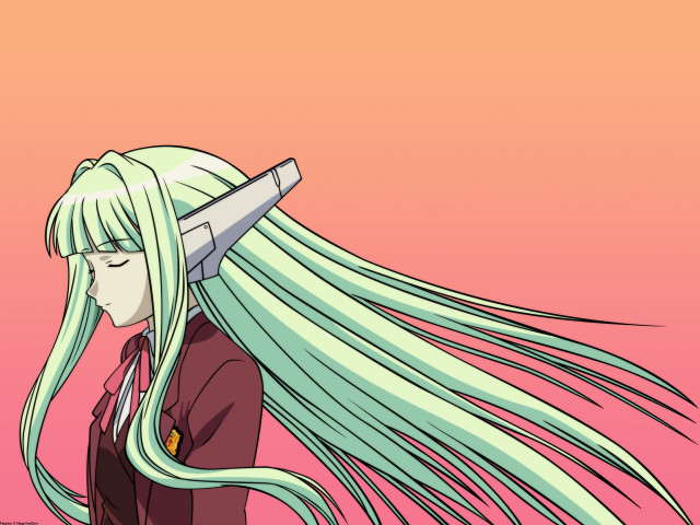 Long haired girl knife head free wallpaper for desktop - medium preview image