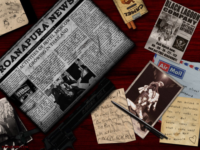 Table papers gun pen scissors free wallpaper for desktop - medium preview image