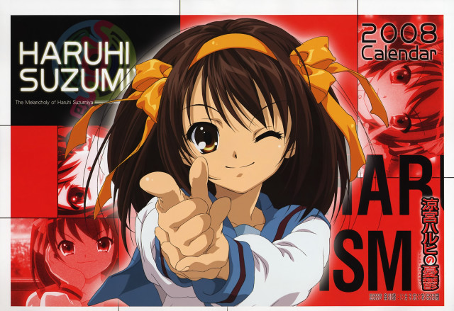 Girl pointing red background multiple free wallpaper for desktop - medium preview image