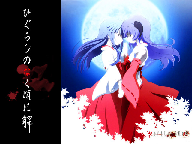 Anime ghostly moonlit snowy hakama free wallpaper for desktop - medium preview image