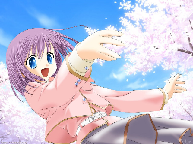 Girl pink dress outstretched sky free wallpaper for desktop - medium preview image