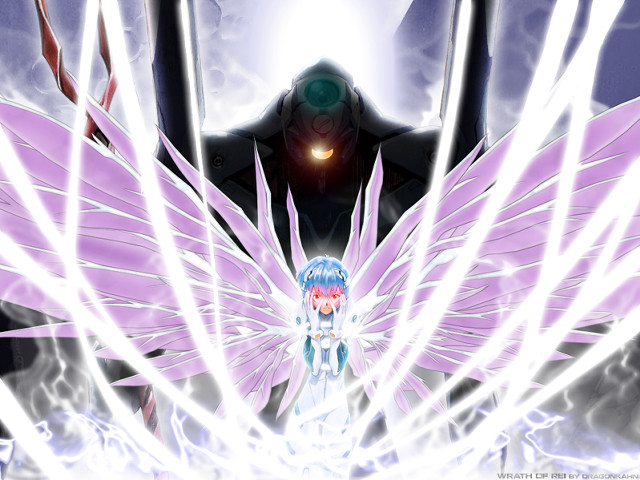 Angel wings blue hair glowing free wallpaper for desktop - medium preview image