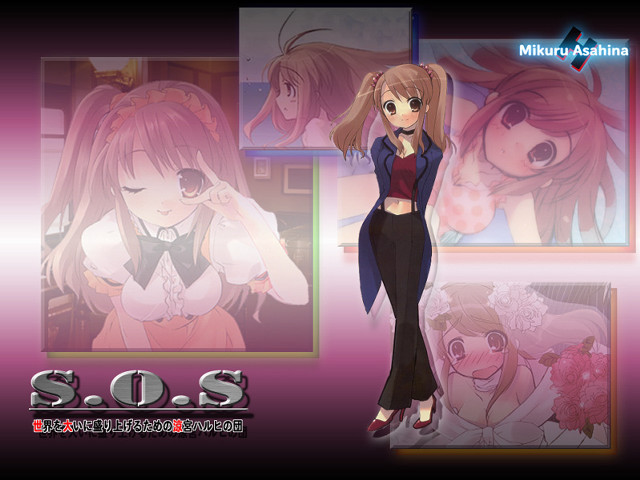 Girl pink background red top free wallpaper for desktop - medium preview image