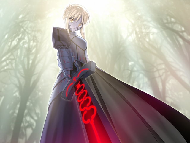 Woman armor dress sword forest free wallpaper for desktop - medium preview image