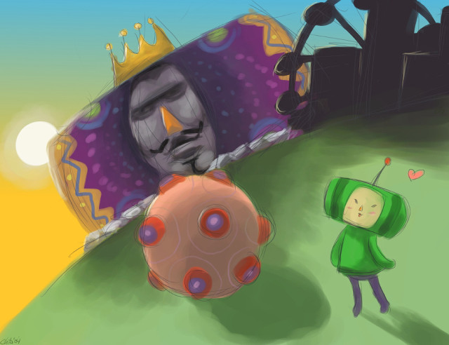 Cartoon character giant face crown free wallpaper for desktop - medium preview image