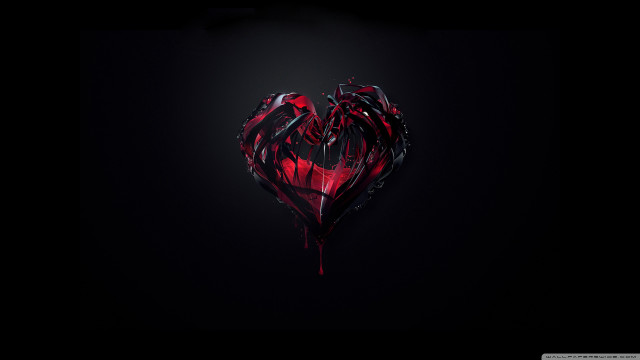 Heart red liquid dripping black free wallpaper for desktop - medium preview image