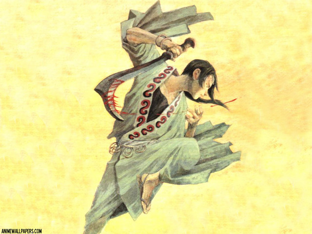 Woman sword bird yellow background free wallpaper for desktop - medium preview image