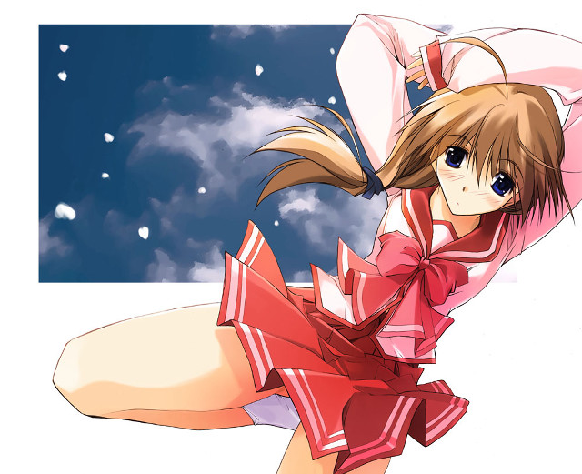 Girl bow dress sky snow free wallpaper for desktop - medium preview image
