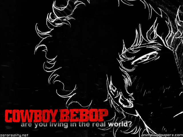 Cowboy bebop red text promotional free wallpaper for desktop - medium preview image