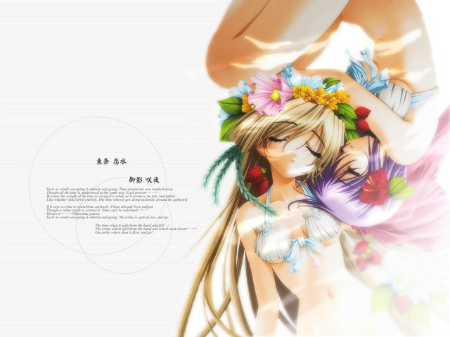 Flowered neo romanticism anime hibiscus free wallpaper for desktop - medium preview image