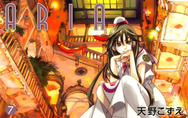 Girl white dress staircase autumn free wallpaper for desktop - medium preview image