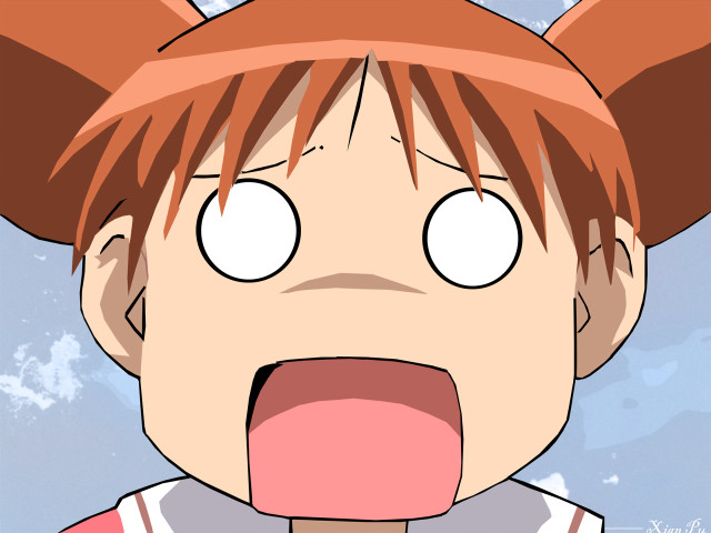 Surprised cartoon tongue out blue free wallpaper for desktop - medium preview image