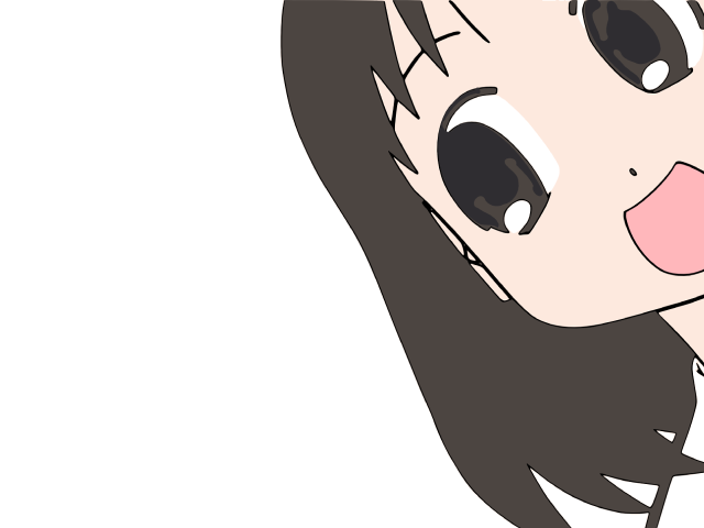 Cartoon girl pink nose black #2 free wallpaper for desktop - medium preview image