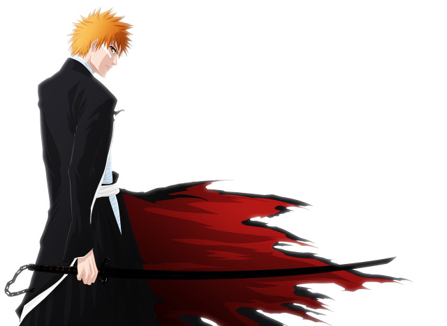 Black suit red cape sword free wallpaper for desktop - medium preview image
