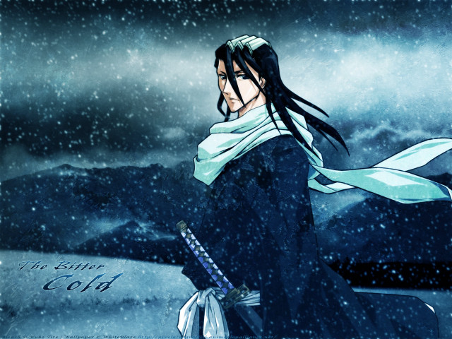 Man sword snow mountain night free wallpaper for desktop - medium preview image