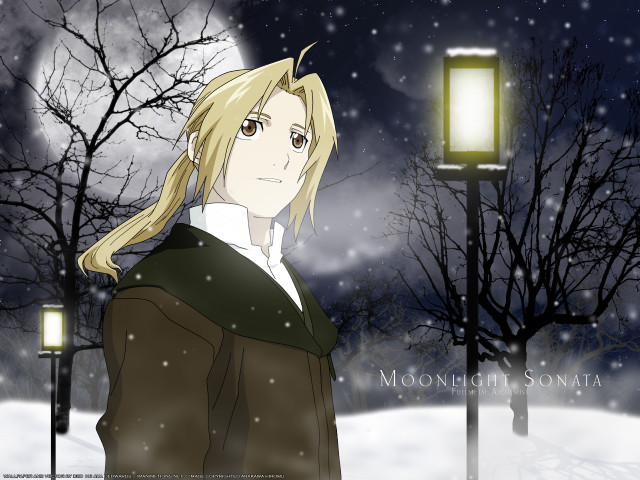 Snow moon lamp post gothic free wallpaper for desktop - medium preview image