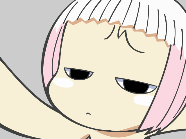 Cartoon pinkhair girl smile lineart free wallpaper for desktop - medium preview image