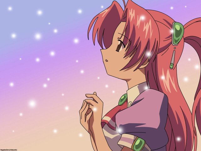 Pink haired girl pony tail #2 free wallpaper for desktop - medium preview image