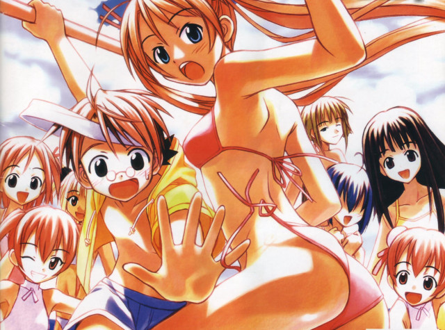 Beach bikini girls manga anime free wallpaper for desktop - medium preview image