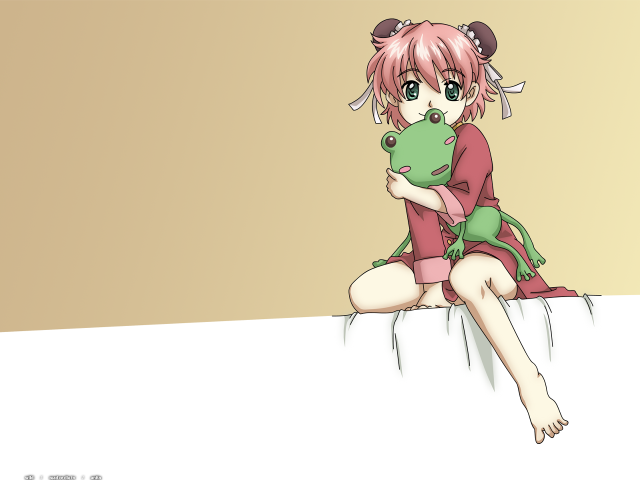 Girl frog cat beige anime free wallpaper for desktop - medium preview image