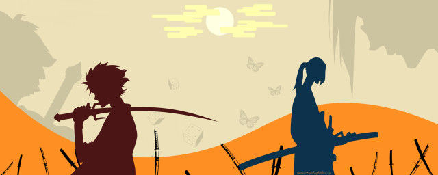 Silhouette knife sword butterfly desert free wallpaper for desktop - medium preview image