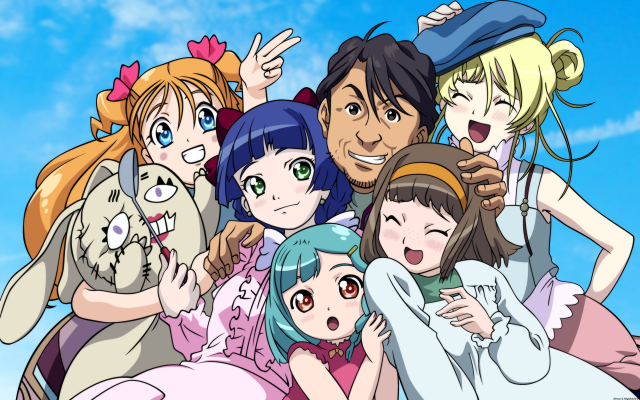 Anime group sky background rococo free wallpaper for desktop - medium preview image