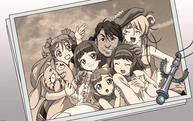 Group people sword cartoon frame free wallpaper for desktop - medium preview image