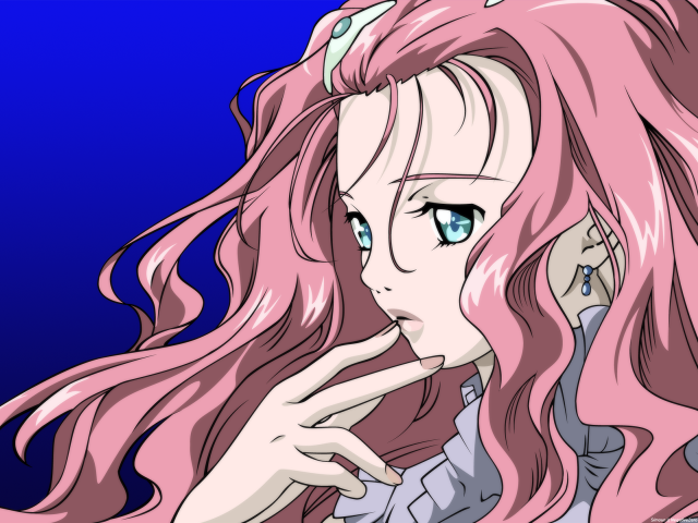 Girl pinkhair blueeyes cellphone portrait free wallpaper for desktop - medium preview image