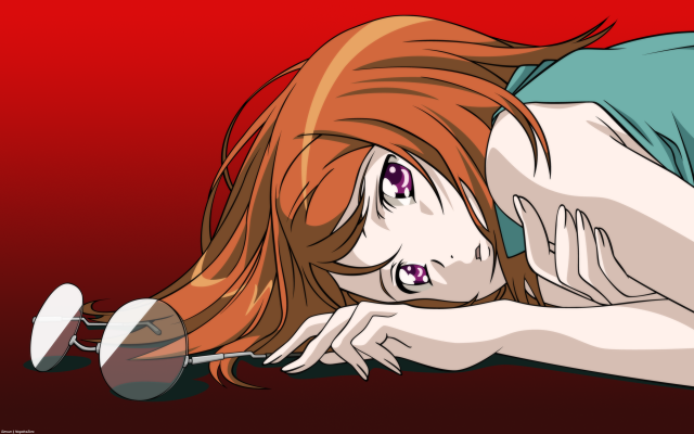 Woman mirror red background anime free wallpaper for desktop - medium preview image