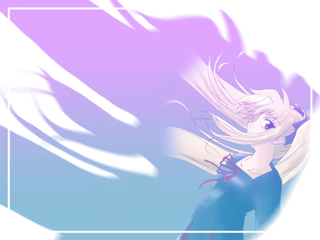 Blonde haired blue dress purple free wallpaper for desktop - medium preview image