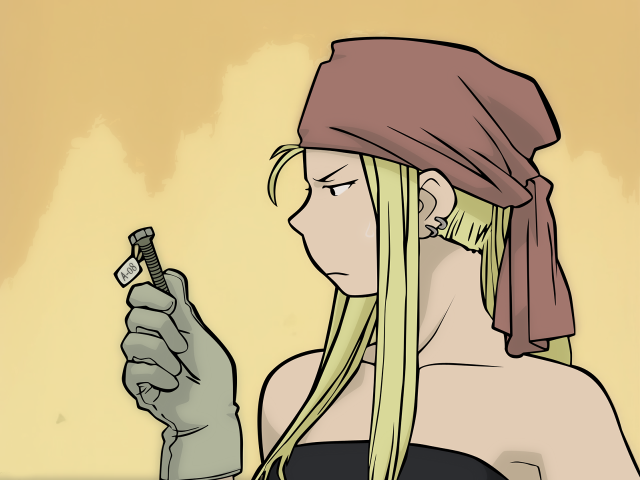 Woman blonde holding lighter bandana free wallpaper for desktop - medium preview image